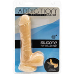 Addiction David Bendable 8" Silicone Dildo in Ivory - Red Mansion