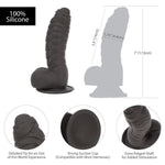 Addiction Ben 7" Silicone Dildo in Black - Red Mansion