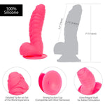 Addiction Tom 7" Silicone Dildo in Pink - Red Mansion