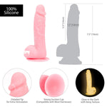 Addiction Brandon 7.5" Silicone Dildo in Pink - Red Mansion