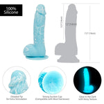 Addiction Luke 7.5" Silicone Dildo in Blue - Red Mansion