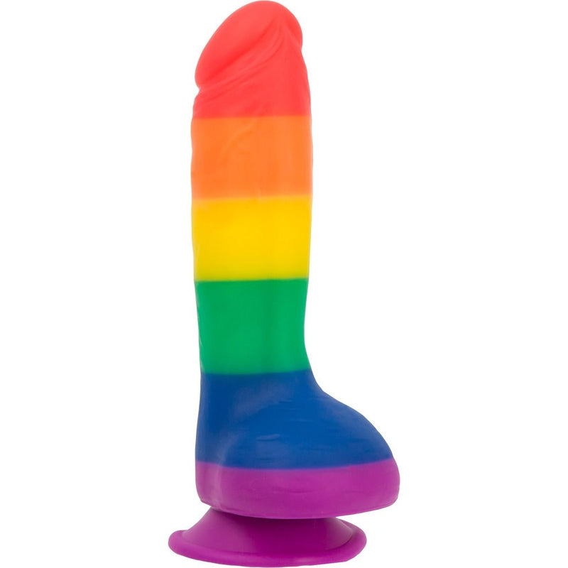 Addiction Justin 8" Silicone Dildo in Rainbow - Red Mansion