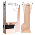 Naked Addiction Vibrating & Rotating 8" Dildo in Ivory