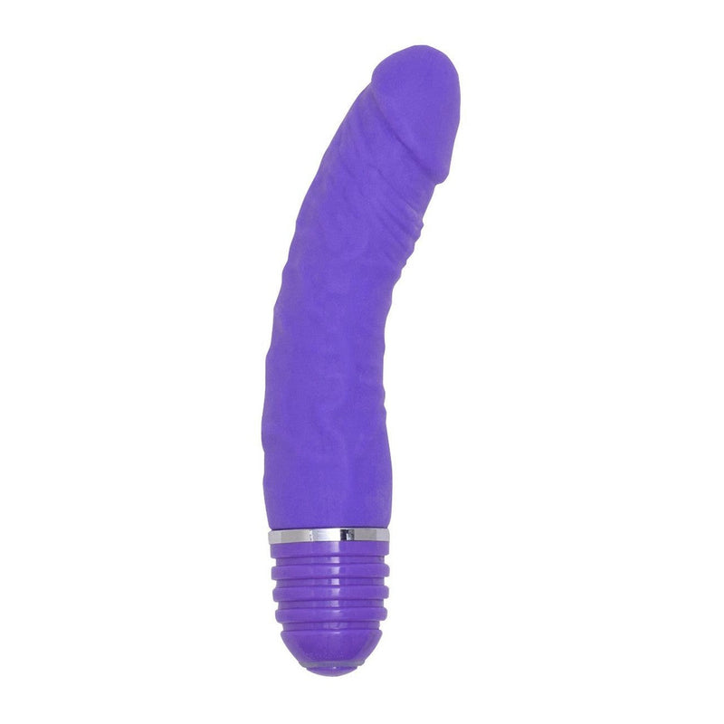 Silicone Bendable Buddy Vibrator 6" in Purple