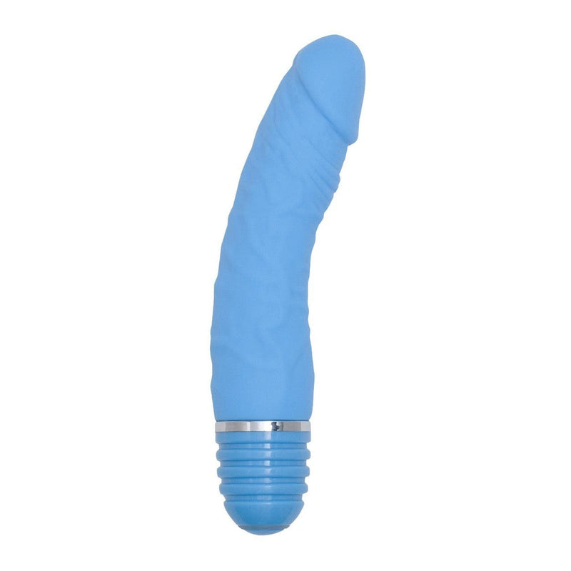 Silicone Bendable Buddy Vibrator 6" in Blue