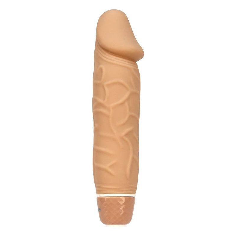 Mini Silicone Classic Vibrating Dildo 5" in Ivory