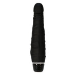 Mini Silicone Classic Slim Vibrating Dildo 5" in Black