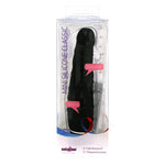 Mini Silicone Classic Slim Vibrating Dildo 5" in Black