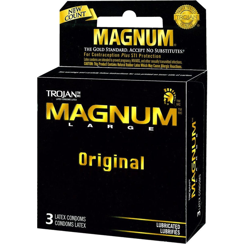 Trojan Magnum Latex Condoms in 3 Pack - Red Mansion