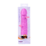 Silicone Classic Vibrating Dildo 7" in Pink