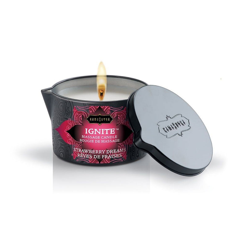 Kama Sutra Ignite Massage Candle in Strawberry Dreams