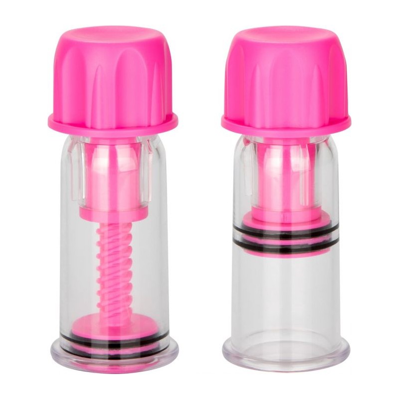 Nipple Play Vacuum Twist Suckers in Pink