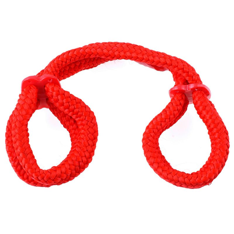 Fetish Fantasy Silk Rope Love Cuffs in Red