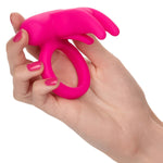 Triple Clit Flicker Vibrating Penis Ring in Pink