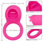 Teasing Tongue Enhancer Vibrating Cock Ring in Pink