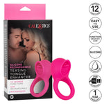 Teasing Tongue Enhancer Vibrating Cock Ring in Pink