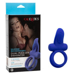 Calexotics Dual Pleaser Enhancer Vibrating Cock Ring in Purple