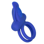 Calexotics Dual Pleaser Enhancer Vibrating Cock Ring in Purple