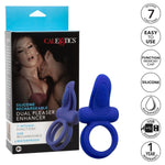 Calexotics Dual Pleaser Enhancer Vibrating Cock Ring in Purple