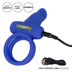 Calexotics Dual Pleaser Enhancer Vibrating Cock Ring in Purple