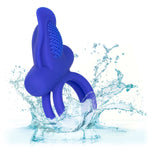 Calexotics Dual Pleaser Enhancer Vibrating Cock Ring in Purple