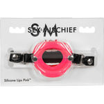 Sex & Mischief Silicone Lips Open Mouth Gag in Pink - Red Mansion