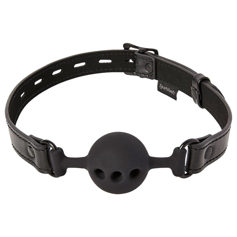 Sportsheets Saffron Breathable Ball Gag in Black