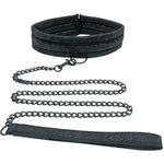 Sportsheets Sincerely Lace Collar & Leash in Black