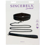 Sincerely Lace Collar & Leash in Black - Red Mansion